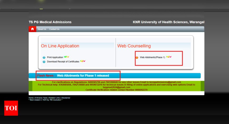 Telangana NEET PG Counselling 2024: Round 1 seat allotment results released, check direct link to download