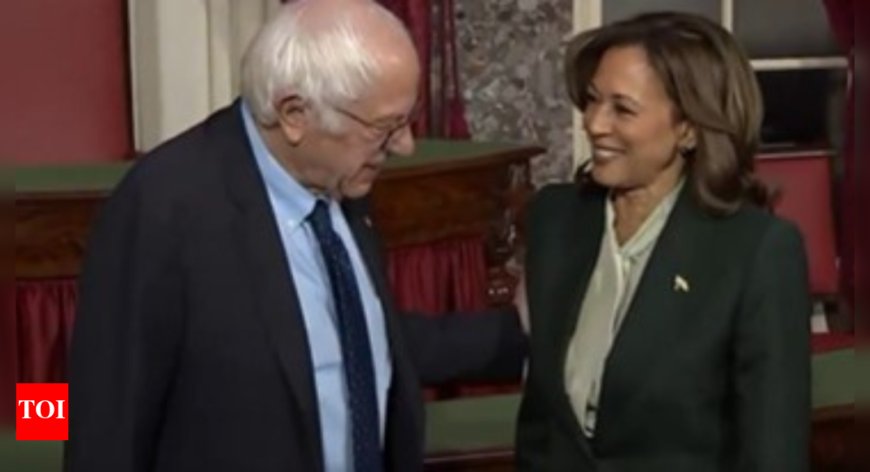 Kamala Harris' chitchat with Bernie Sanders during swearing in: 'Not your nature to just stand...'