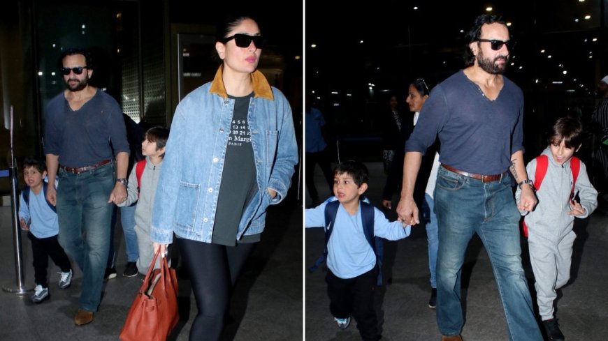 Video: Kareena Kapoor-Saif Ali Khan return with Taimur, Jeh from holiday