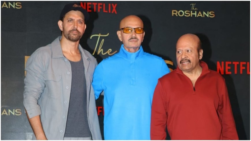 Pics: Hrithik, Rakesh and Rajesh Roshan grace The Roshans trailer launch event