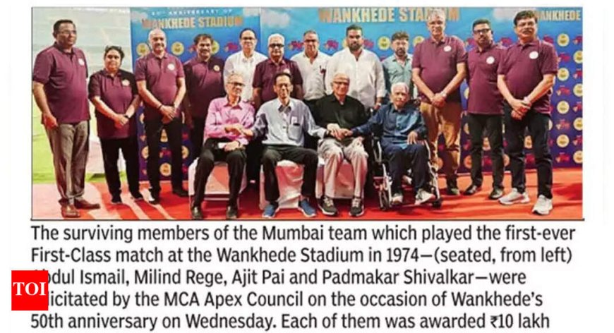 MCA rewards 8 surviving members of 1974 Mumbai team with Rs 10 lakhs each