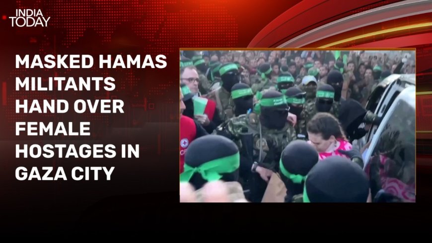 Watch: Moment Hamas released 3 Israeli hostages