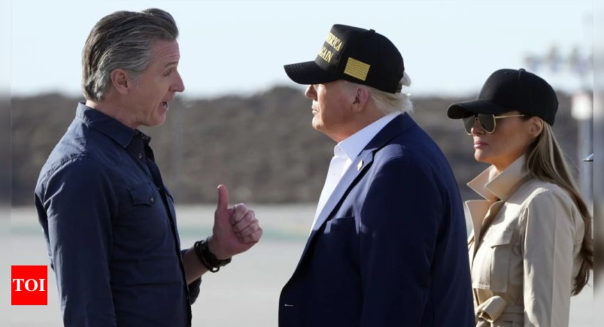 'It's like you got hit by bomb', Donald Trump tells Gavin Newsom as he tours LA fire damage