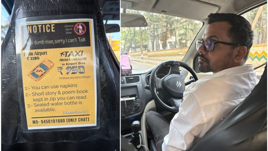 Bengaluru man praises speech-impaired taxi driver's thoughtful gesture in viral post