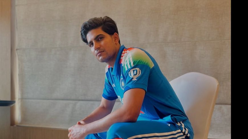 Shubman Gill flaunts India's striking new ODI jersey