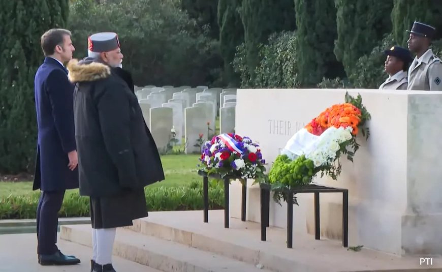 PM Visits Cemetery In Marseille's France, Inaugurates Indian Consulate