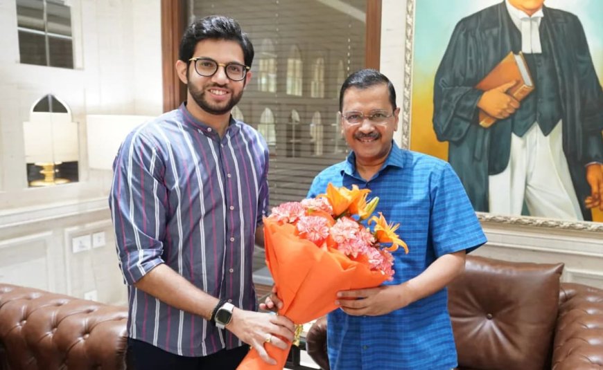 Aaditya Thackeray Meets INDIA Ally Arvind Kejriwal After AAP's Delhi Rout