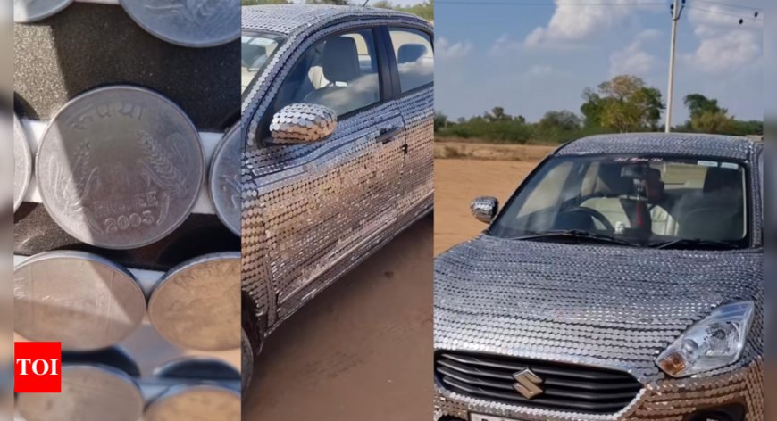 'Paise waali car': Rajasthan man turns his car into a shiny treasure with one-rupee coins