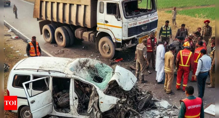 5 dead, several injured as dumper truck hits van in Madhya Pradesh's Bhind