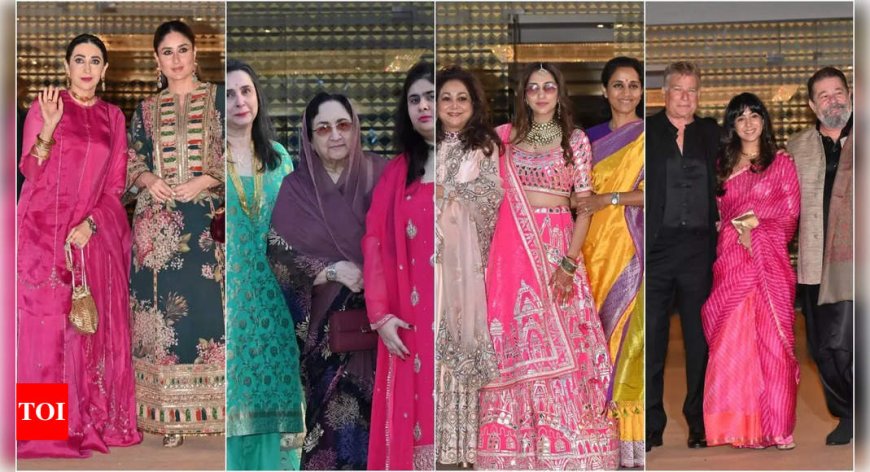 Ranbir Kapoor, Alia Bhatt, Kareena Kapoor Khan, Jaya Bachchan, Tina Ambani, Supriya Sule and the Kapoor clan arrive for Aadar Jain and Alekha Advani’s grand mehendi ceremony