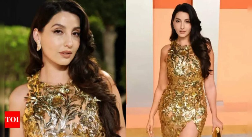 Nora Fatehi stuns at the 2025 Vanity Fair Oscars afterparty