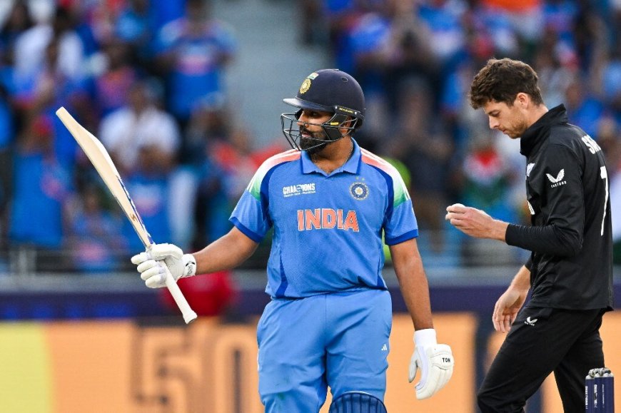 CT 2025 Final Live: Rohit Falls For 76, Three-Down India In Trouble In Chase vs NZ