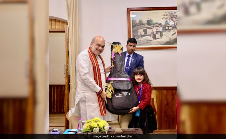 "Love For Bharat": Amit Shah Praises, Gifts Guitar To Mizoram's "Wonder Kid"