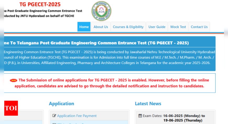 TG PGECET 2025 registration process begins at pgecet.tgche.ac.in: Check direct link, important date and other details here