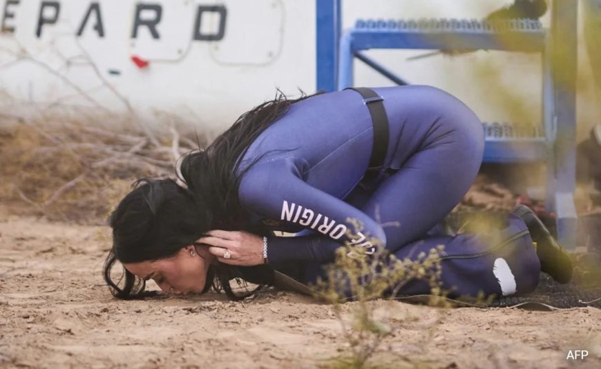 "10/10": Katy Perry After Brief Foray Into Space, Kisses Ground After Return