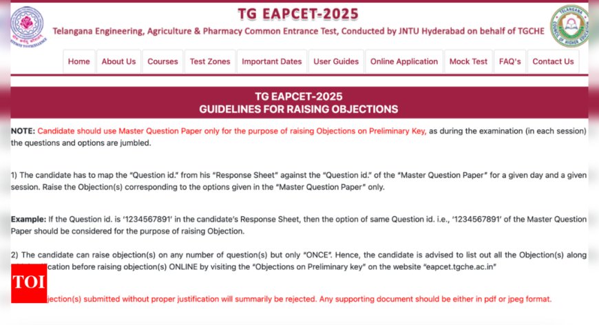 TS EAMCET 2025 engineering answer key released, objection window open until May 7: Check direct link to download and how to raise objections here