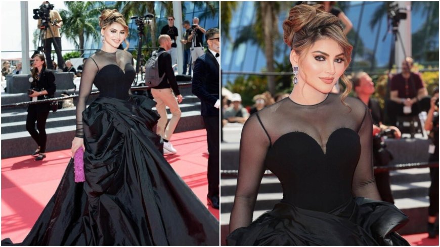 Urvashi Rautela is bewitching in black at Cannes, but fans spot wardrobe glitch