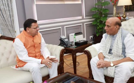 मुख्यमंत्री धामी ने राजनाथ सिंह से मिलकर राज्य के विकास के लिए महत्वपूर्ण पहल की