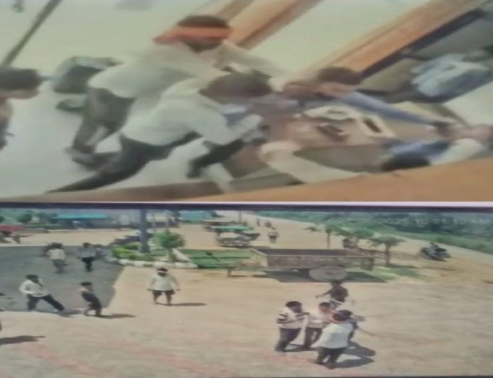 पेट्रोल डलवाने को लेकर बवाल: एक दर्जन बदमाशों ने किया कर्मियों पर हमला, CCTV में कैद हुई घटना
