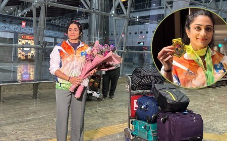 जापान में गोल्ड जीतने वाली नमी राय पारेख का रायपुर एयरपोर्ट पर भव्य स्वागत - बेटियों के लिए प्रेरणा