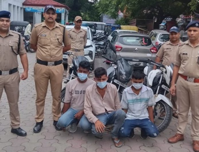 हल्द्वानी में बाइक चोरों का पर्दाफाश: हिमांशु, कांचा और खरीददार मो. हसन की गिरफ्तारी