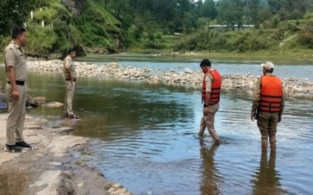 अल्मोड़ा: कोसी नदी में बहे महिपाल सिंह की तलाश दूसरे दिन भी जारी