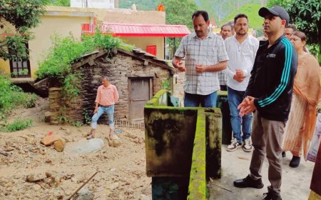 डीएम आशीष भटगांई ने मगरोपहरी रवाईखाल में मालवा से प्रभावित भवनों का किया स्थलीय निरीक्षण