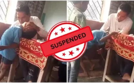 शिक्षक के टॉर्चर का मामला: छात्र से मारपीट करने वाले शिक्षक का निलंबन, वायरल वीडियो में दिखा गंभीर अत्याचार