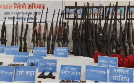 छत्तीसगढ़: नक्सल विरोधी अभियान में सुरक्षाबलों की बड़ी सफलता, बरामद हुए अत्याधुनिक हथियार