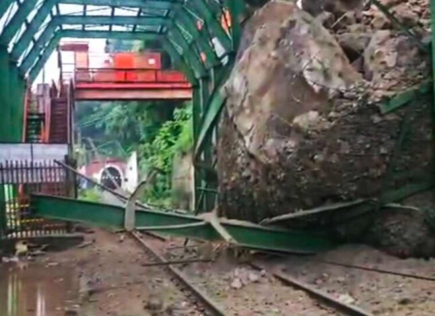 हरिद्वार में भूस्खलन से रेल ट्रैक बाधित, ट्रेन संचालन ठप