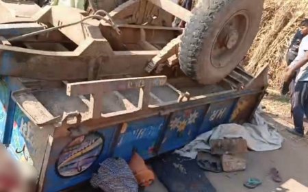 मुरैना में श्रद्धालुओं से भरी ट्रैक्टर-ट्रॉली पलटी, दो की मौत और 18 घायल