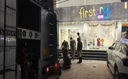 Raipur Breaking News : पंडरी कपड़ा मार्केट की दुकान में लगी आग, मची अफरा-तफरी