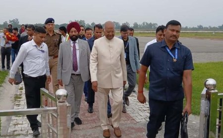 पूर्व राष्ट्रपति रामनाथ कोविंद, पंतनगर कृषि विश्विद्यालय के बाद कैंची धाम को हुए रवाना