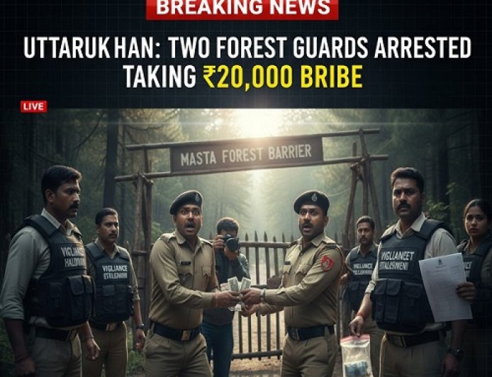 भ्रष्टाचार के खिलाफ बड़ी कार्रवाई: 20 हजार की रिश्वत लेते पकड़े गए दो फॉरेस्ट गार्ड