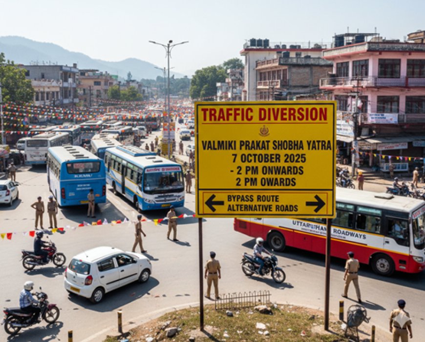 भगवान वाल्मीकि प्रकट दिवस: 7 अक्टूबर को हल्द्वानी में ट्रैफिक डायवर्जन का नया प्लान