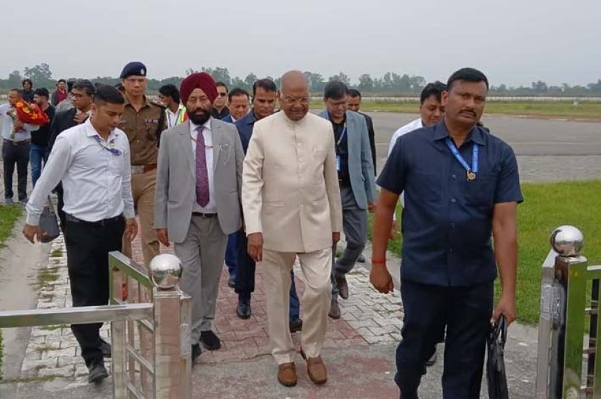 पूर्व राष्ट्रपति रामनाथ कोविंद, पंतनगर कृषि विश्विद्यालय के बाद कैंची धाम को हुए रवाना