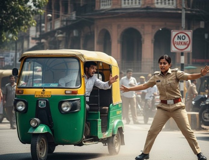 महिला ट्रैफिक कांस्टेबल पर विक्रम टेंपो चढ़ाने की कोशिश; FIR दर्ज