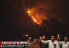 मुख्यमंत्री के दौरे के बीच धू-धू कर जला जंगल