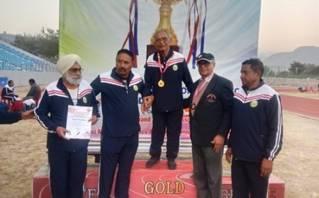 गजब : 90 + आयु के लक्ष्मण सिंह ऐठानी ने मास्टर्स एथलेटिक में जीते 3 स्वर्ण
