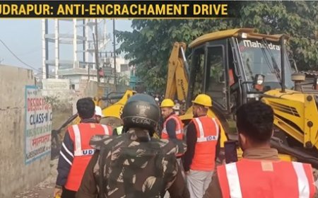 रुद्रपुर: ईदगाह की आड़ में 8 एकड़ नजूल भूमि में अवैध कब्जा, चला बुलडोजर