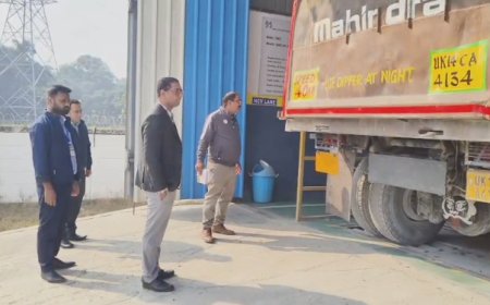 बहदराबाद ATS सेंटर पर परिवहन अधिकारीयों का कड़ा निरीक्षण।