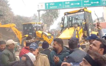 यूपी सिंचाई विभाग की भूमि हुई अतिक्रमण मुक्त, भारी पुलिस बल तैनात |