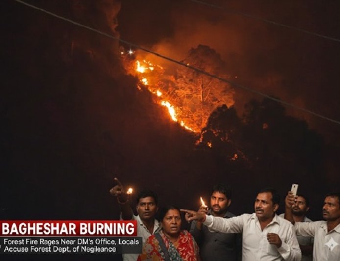 मुख्यमंत्री के दौरे में धुंआधार जलता जंगल: ग्रामीणों की नाराजगी और विभाग की लापरवाही