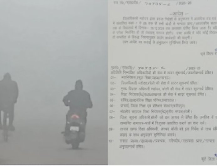 बरेली में कोहरे का ऑरेंज अलर्ट, आठवीं कक्षा तक स्कूलों की छुट्टी 20 दिसंबर तक जारी