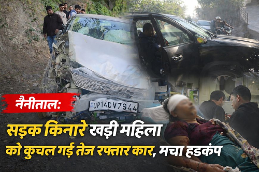 उल्टी कर रही महिला को तेज रफ्तार कार ने कुचला