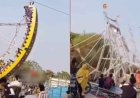 मेले में बड़ा हादसा: ताश के पत्तों की तरह भरभराकर गिर गया झूला, 15 छात्राएं घायल, देखें Video