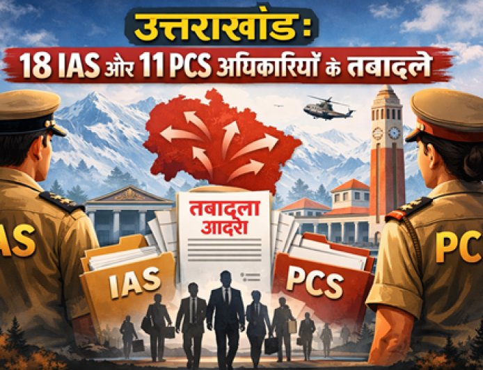 उत्तराखंड: 18 IAS और 11 PCS अधिकारियों के कार्यक्षेत्र में बड़ा फेरबदल