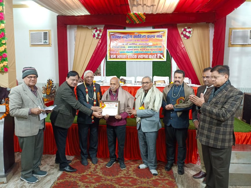 बरेली के डॉ. महेश ‘मधुकर’ और सुरेश ठाकुर समेत देश भर के 21 चर्चित साहित्यकारों का मुरादाबाद में सारस्वत अभिनन्दन