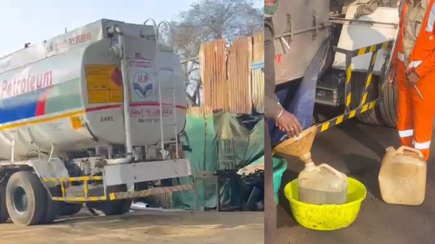 कबाड़ की आड़ में ट्रकों से डीजल चोरी : पुलिस ने रेड मारकर 1 लाख से ज्यादा का अवैध डीजल किया जब्त, कबाड़ी गिरफ्तार