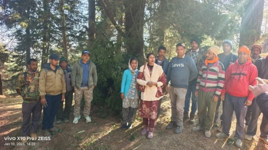 मल्ली दीनी में गुलदार की दहशत: वन विभाग ने लगाया पिंजरा और कैमरा ट्रैप